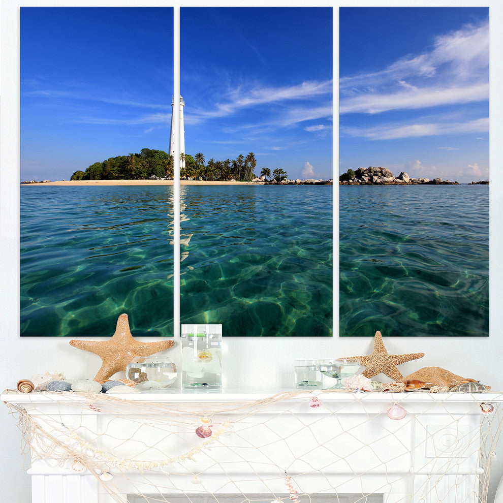 "Lengkuas Island Indonesia" Canvas Wall Art, 3 Panels, 36"x28"