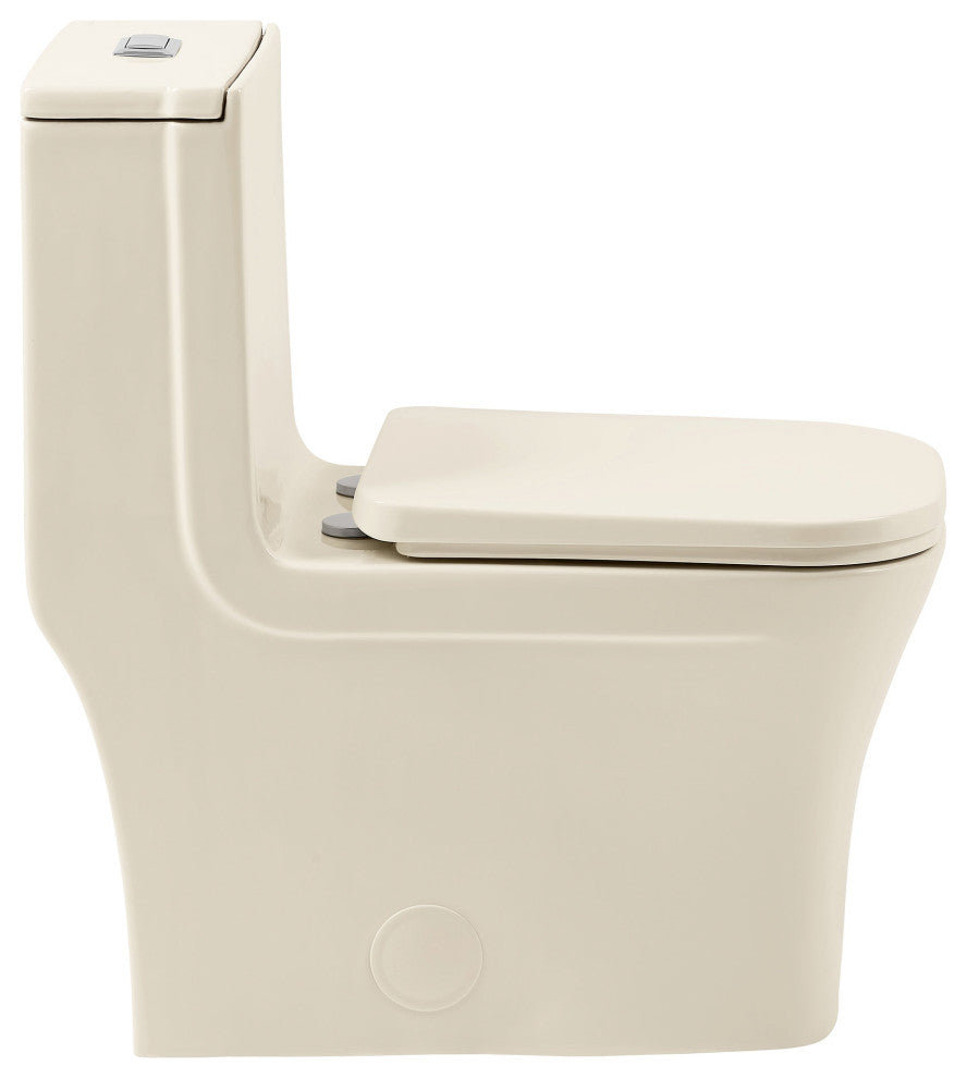 Concorde One Piece Square Toilet Dual Flush 1.1/1.6 gpf, Bisque