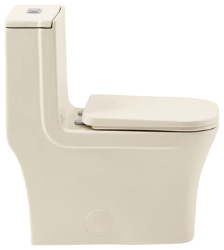Concorde One Piece Square Toilet Dual Flush 1.1/1.6 gpf, Bisque