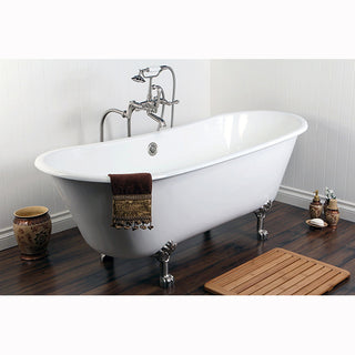 Kingston Brass CCK103T Vintage Floor Mounted Clawfoot Tub Filler - Brushed