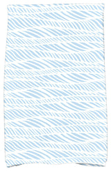 Rolling Waves, Geometric Print Kitchen Towel, Light Blue