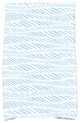 Rolling Waves, Geometric Print Kitchen Towel, Light Blue