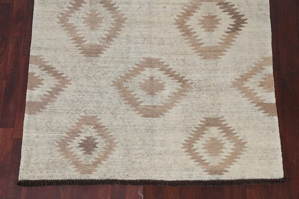 Natural Dye Kilim Oriental Wool Area Rug Flat-weave Bedroom Carpet 5x7