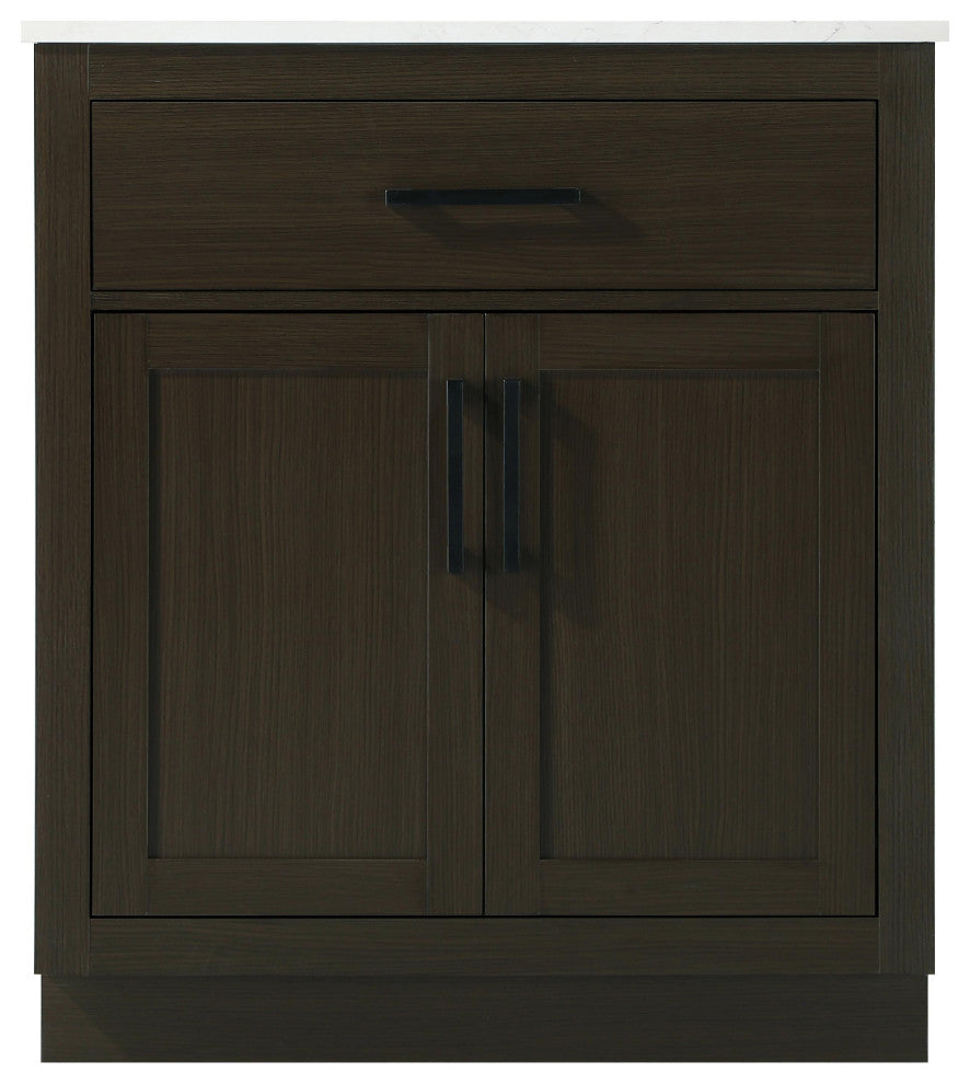 Home Living 30" Single Bathroom Vanity, Mocha Brown