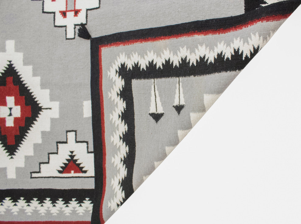 Noori Rug Handmade Flatweave Navi Silver/Black Rug