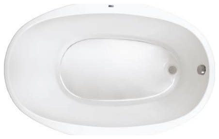 PROFLO PFS5838 Lansford 58" x 38" Drop In Acrylic Soaking Tub - White