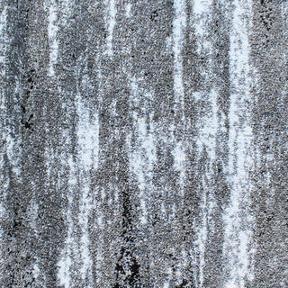 Marian Collection Distressed Olefin Area Rug with Jute Backing, Grey, 2' X 11'