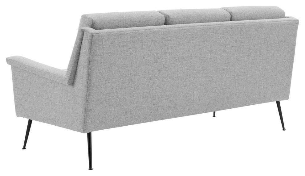 Sofa, Fabric, Black Gray, Modern, Living Lounge Hotel Lobby Hospitality