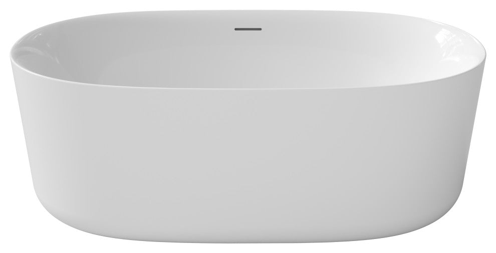 Perlato Spessa 59" Freestanding Soaking Tub, White