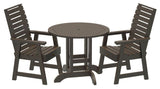 Glennville 3-Piece Round Dining Set, Weathered Acorn