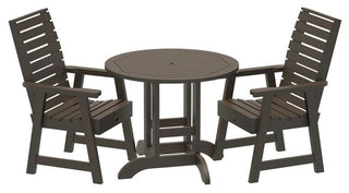 Glennville 3-Piece Round Dining Set, Weathered Acorn