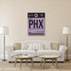 "PHX Phoenix Luggage Tag 1" Fine Art Print