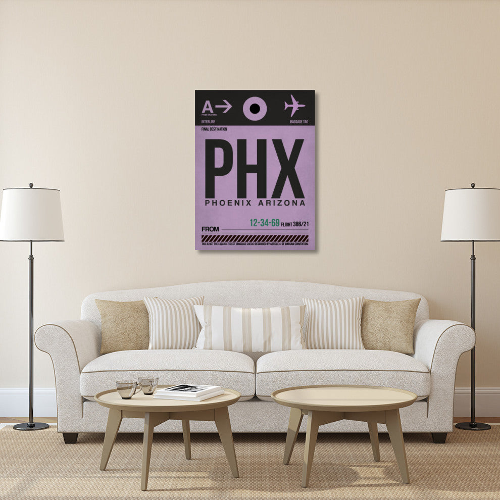 "PHX Phoenix Luggage Tag 1" Fine Art Print