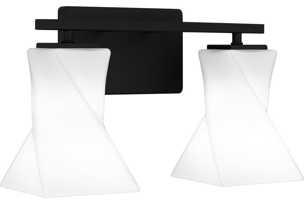 Quoizel STS8615 Stetson 2 Light 15"W Vanity Light - Matte Black