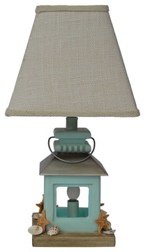 HomeRoots Coastal Aqua Starfish Lamp and Night Light
