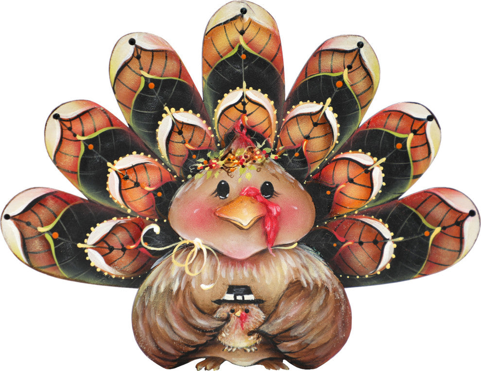 Feathered Turkey Wooden Over the Door decoration