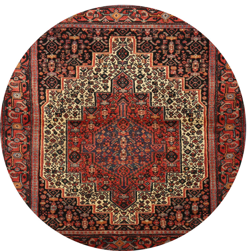 Ahgly Company Indoor Round Traditional Area Rugs, 4' Round