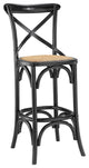 Modern Urban Contemporary Bar Stool, Black Wood