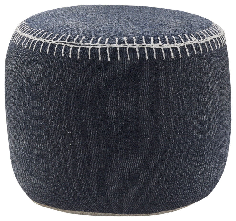 Handcrafted Embroidered Border Pouf