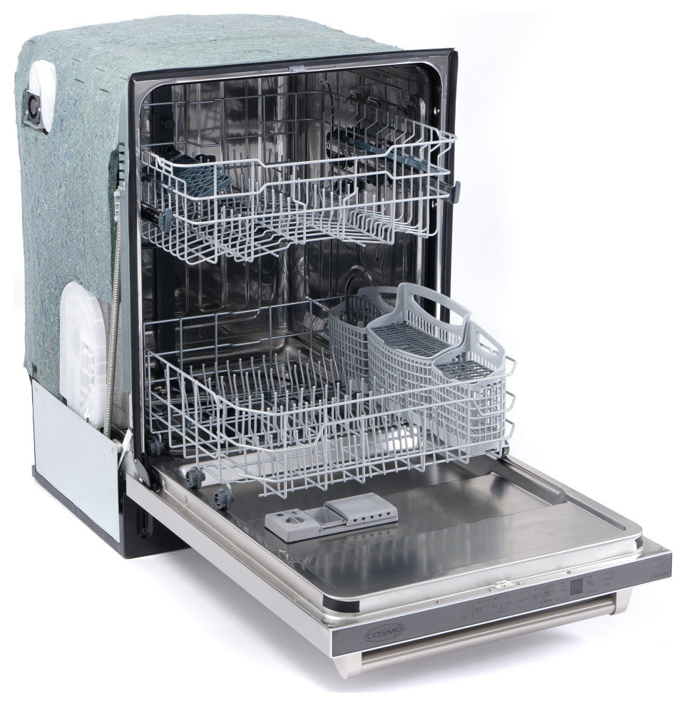 4-Piece, 36" Gas Range, Range Hood, 24" Dishwasher and Refrigerator