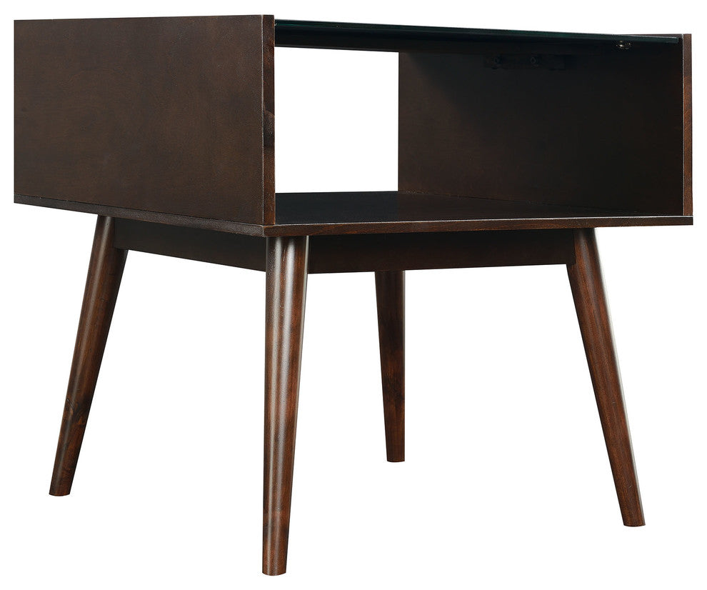 Picket House Furnishings Morgan Mid-Century End Table, Espresso