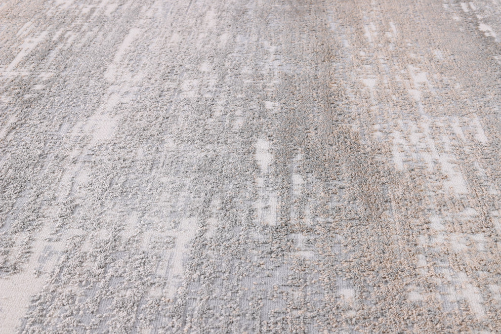 High-Low Hudson Gray/Brown Rug, Gray, 8'8"x12'