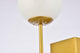 Noah 2-Light Brass and White Glass Wall Sconce