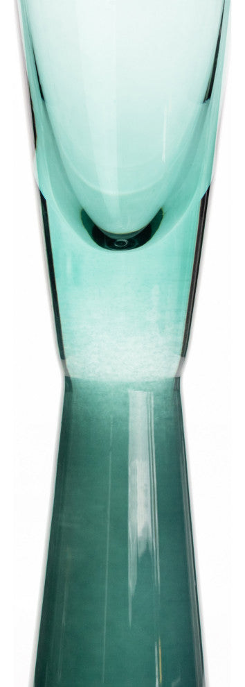Flute Glasses Set of 4, Green