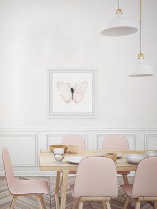 "Translucent Pink Wings" Framed Painting Print, 12"x12"