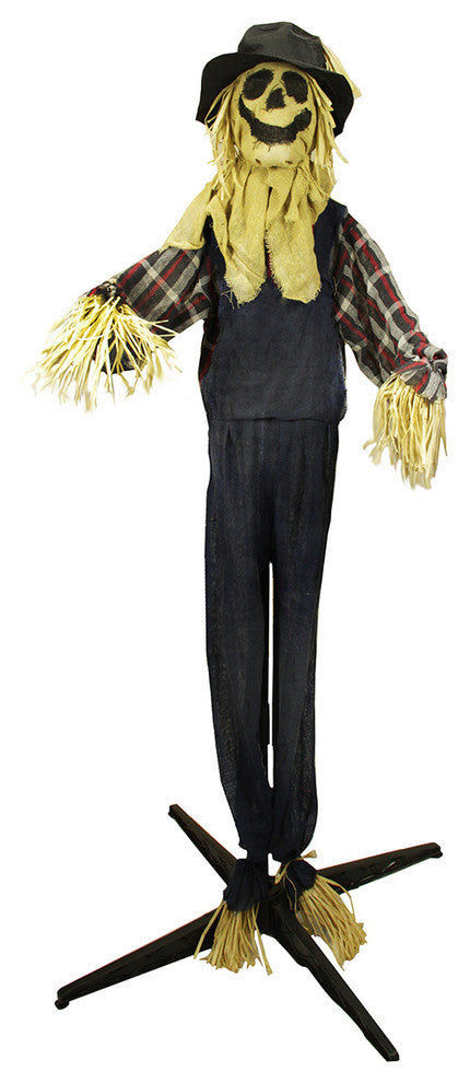 6.5' Animated Halloween Standing Scarecrow