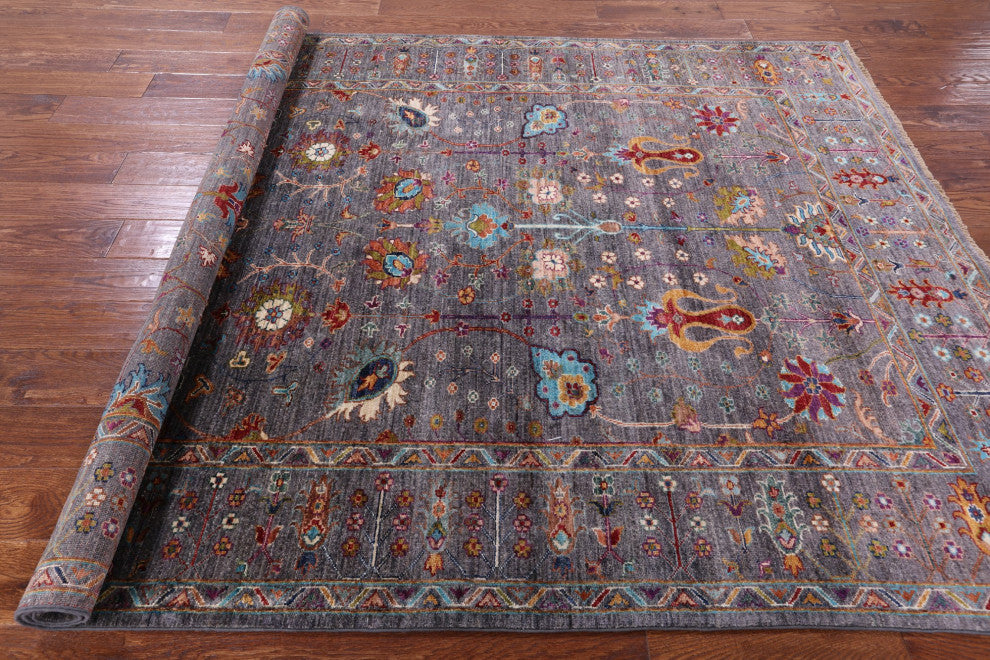 5' 10" X 7' 8" Hand-Knotted Persian Tabriz Wool Rug Q9628