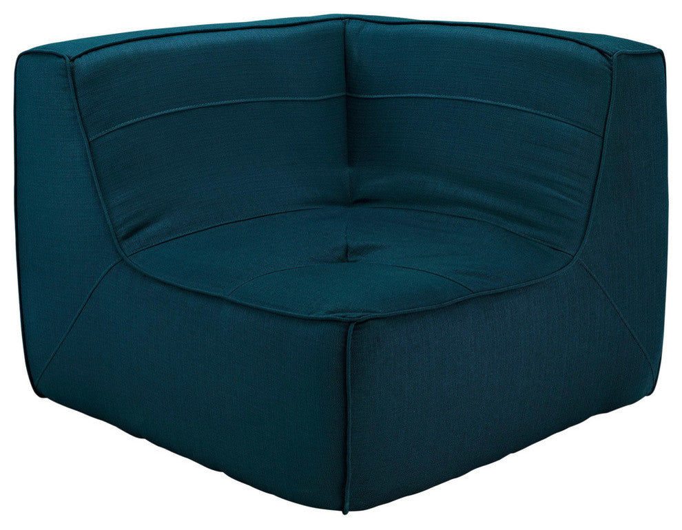 Modern Contemporary Living Room 4-Piece SetUpholstered Sectional Sofa Set Azure