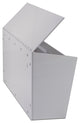 Locking Mid Century Modern Mailbox, Monochromatic, White