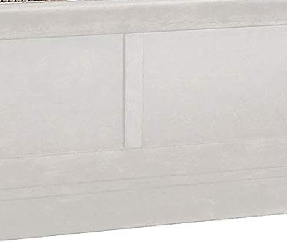 Benzara BM156006 Classy Transitional Style Queen Size Sleigh Bed, White