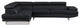124"x94"x36" Black Sectional LAF