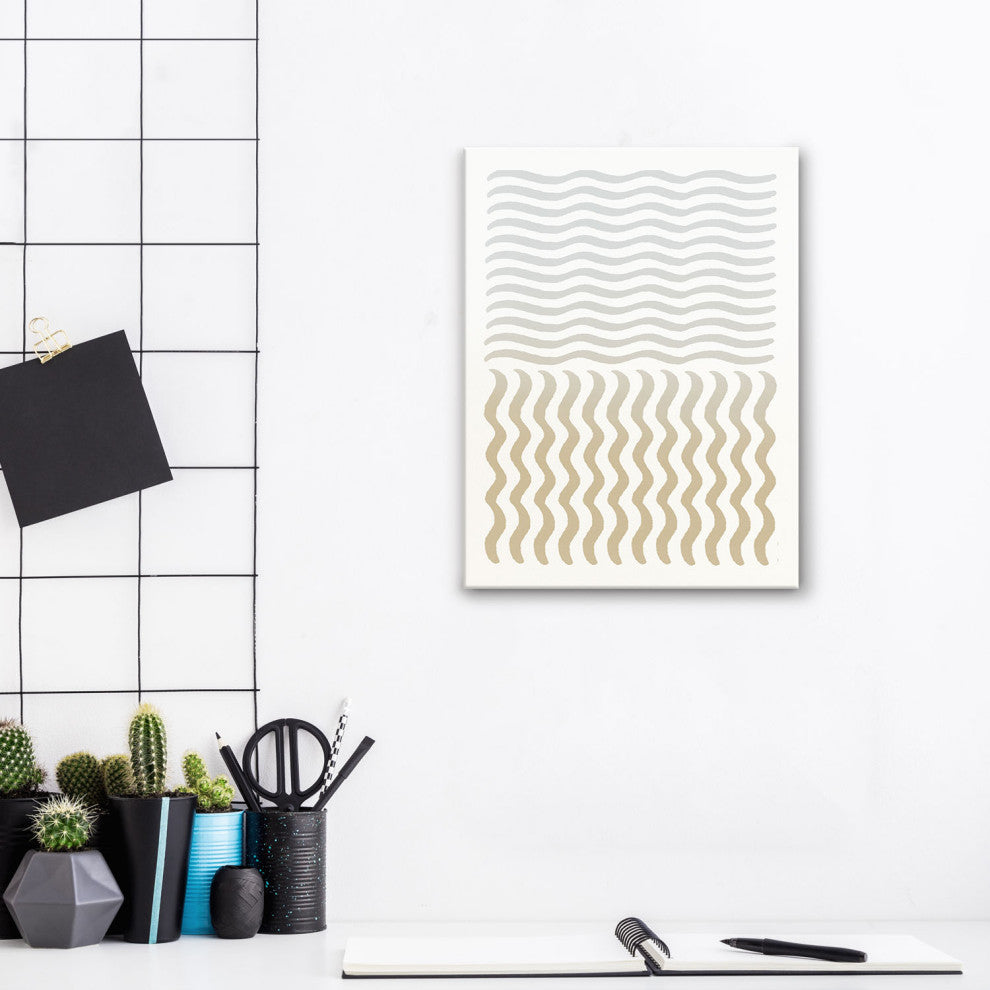 Abstract Neutral CLV' Canvas Wall Art by ChiChi Decor, 30"x24"