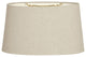 Shallow Oval Hardback Lampshade, Linen Cream, 14"x16"x9"
