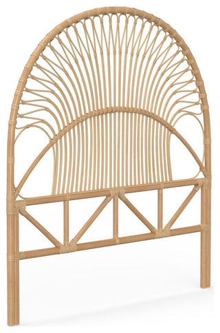 Rattan Loop Headboard, Natural-Brown, Full