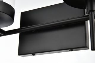 4 Light Black And Clear Bath Sconce