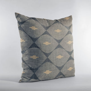 Plutus Blue Cubes Diamond Luxury Throw Pillow, 26"x26"