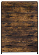 5 Drawers Wooden and Metal Chest, Rustic Oak and Black