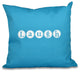 20"x20" Laugh, Word Print Pillow, Blue