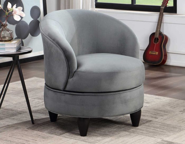 Sophia Velvet Accent Chair, Gray