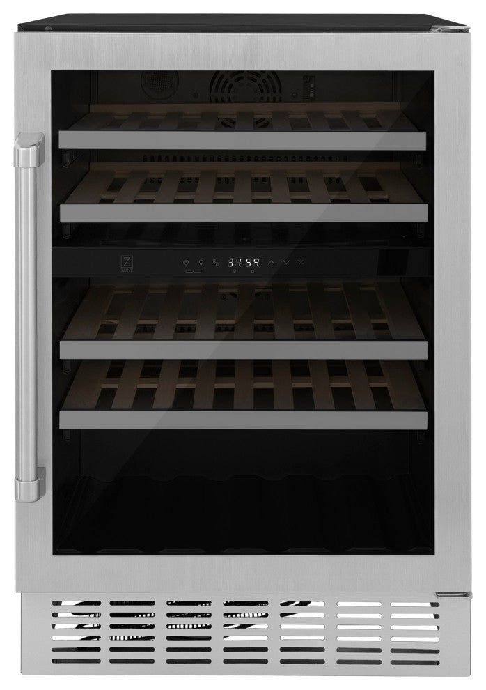 ZLINE 24" Monument Dual Zone 44-Bottle Wine Cooler, Stainless