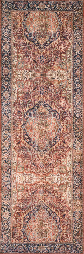 Loloi Layla Lay-08 Rug, Red/Navy, 2'6"x7'6" Runner