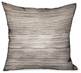 Silver Lake Weave Silver Solid Luxury Outdoor/Indoor Throw Pillow 22"x22"