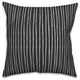 Black White Lines 18x18 Spun Poly Pillow