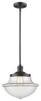 Large Oxford 1-Light Mini Pendant, Oil Rubbed Bronze, Clear