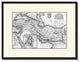 Persia, Iraq, Iran, Afghanistan Map Print On Canvas With Black Frame, 16" X 21"