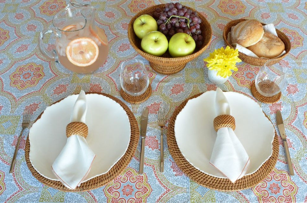 La Jolla Rattan Bread Bowl, Honey-Brown